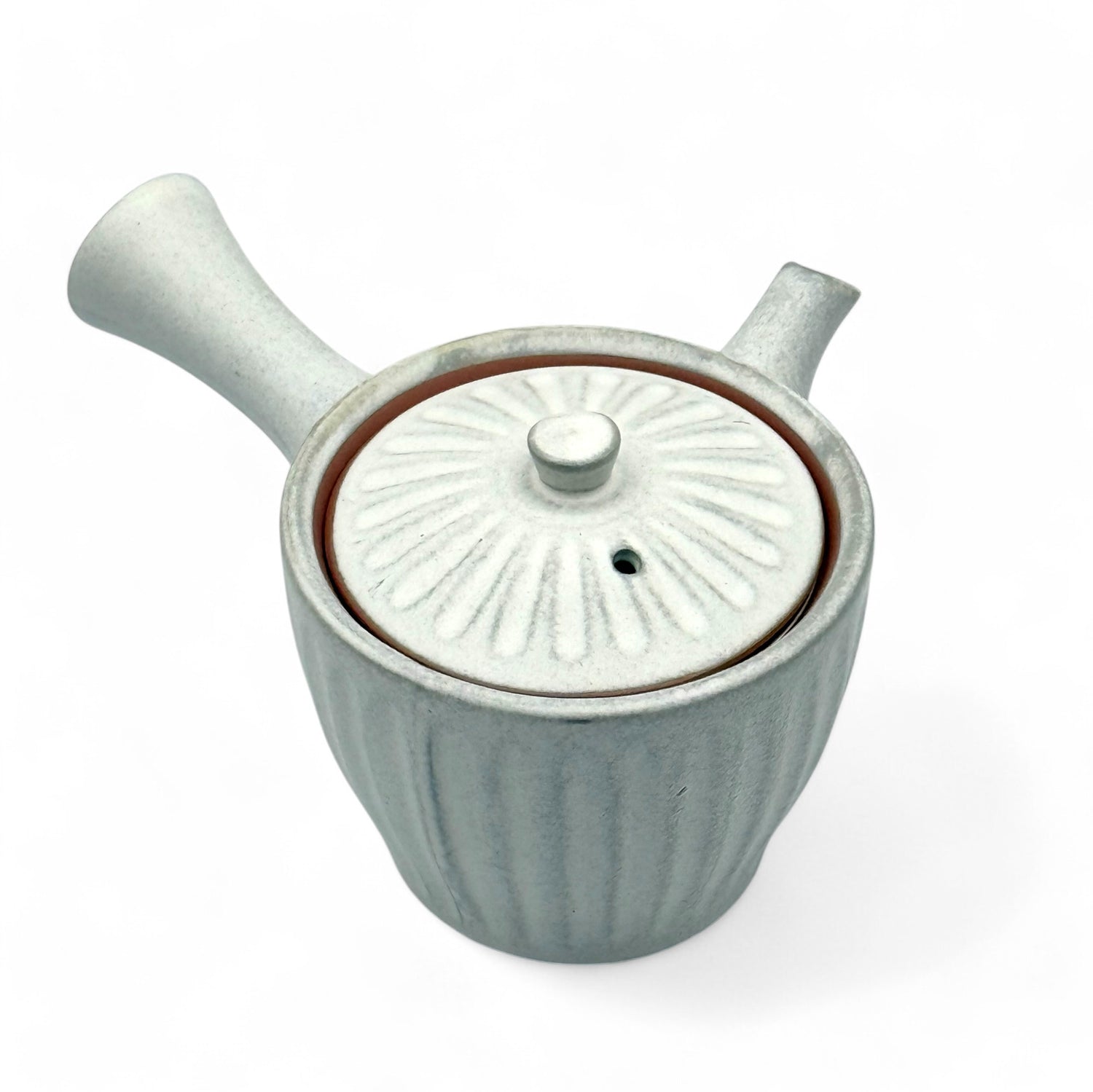 Kiku Kohiki Rustic White Tokoname-yaki Kyusu - Japanese Teapot