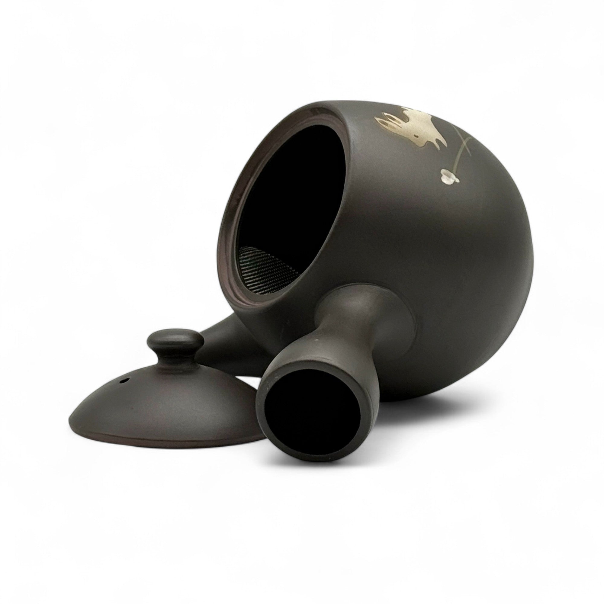 Fusensaku Kuro Usagi Black Tokoname-yaki Kyusu - Japanese Teapot