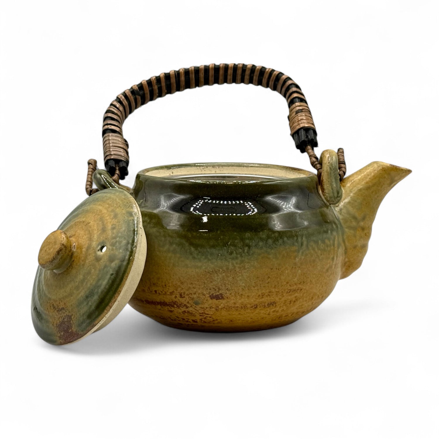 Irabo Earthenware Brown Mino-yaki Kyusu - Japanese Teapot
