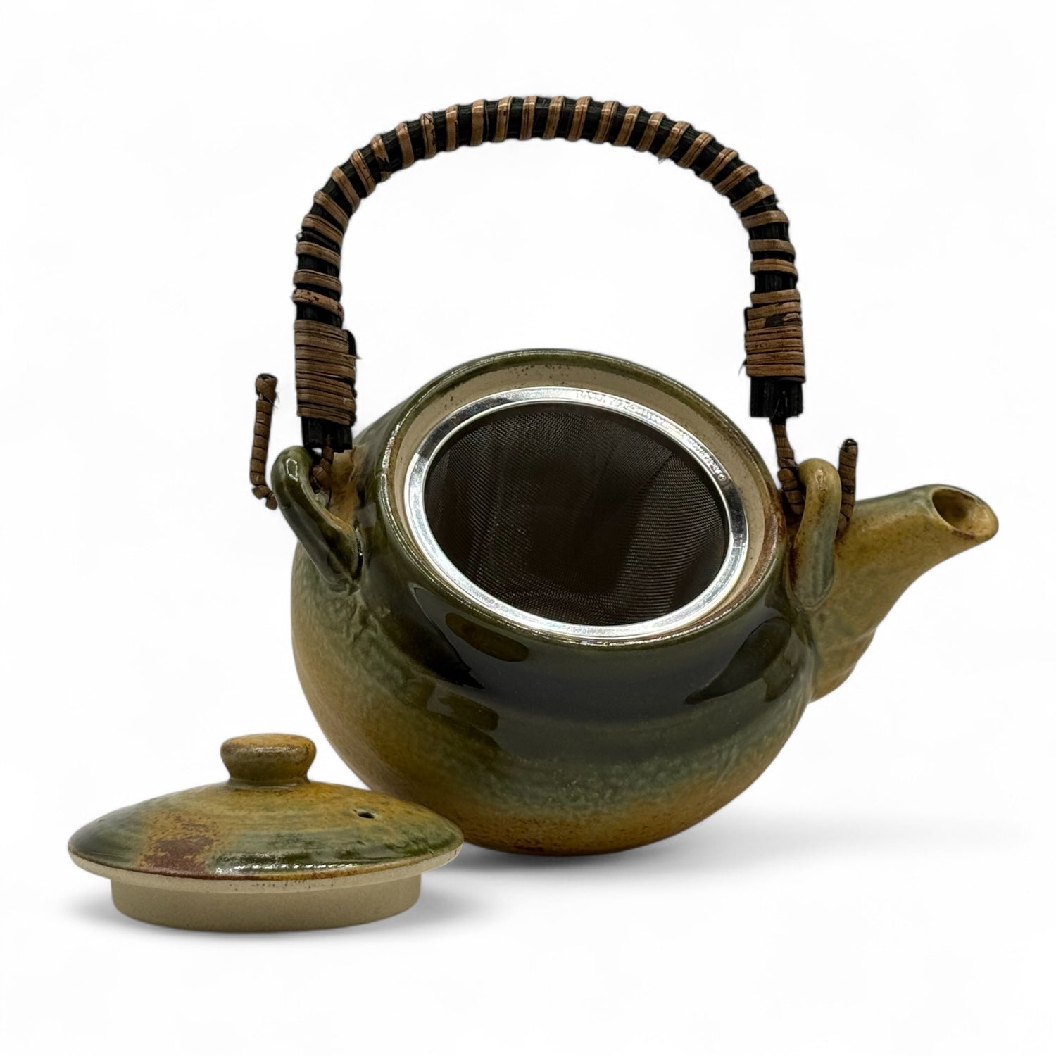 Irabo Earthenware Brown Mino-yaki Kyusu - Japanese Teapot
