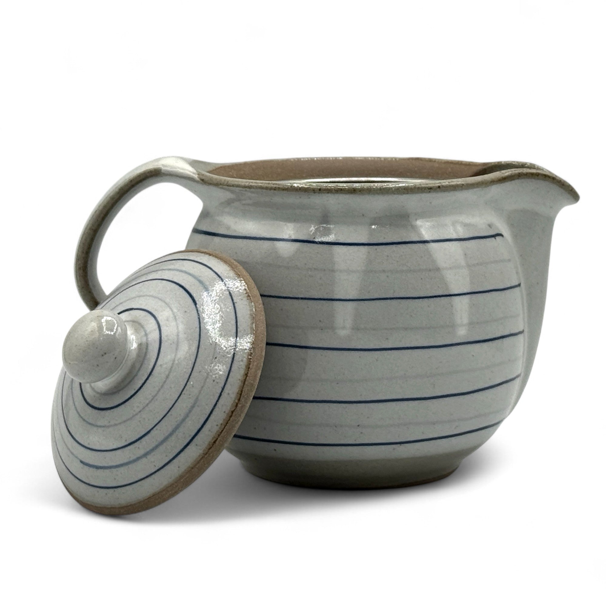 Koma Suji Gray Tokoname-yaki Kyusu - Japanese Teapot