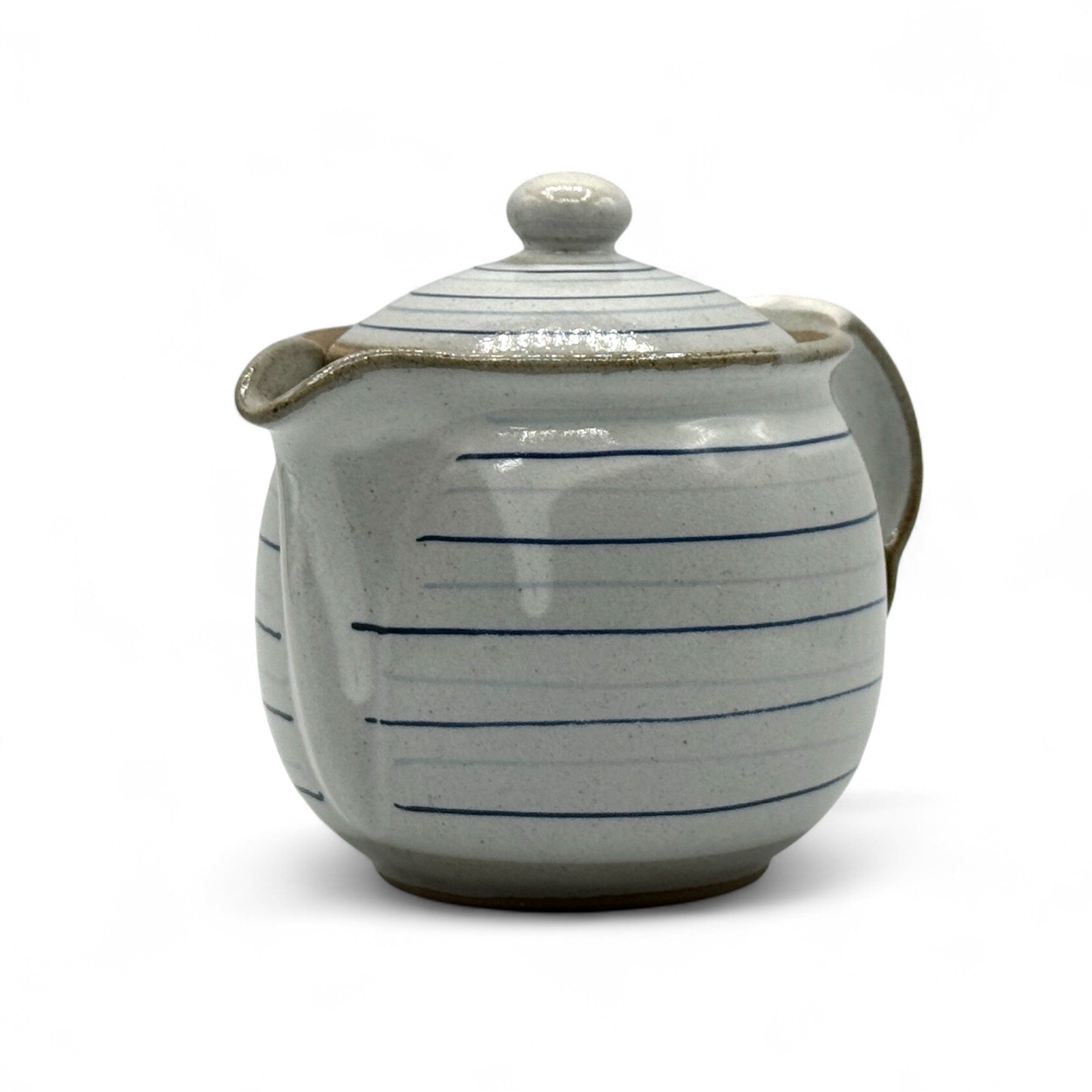 Koma Suji Gray Tokoname-yaki Kyusu - Japanese Teapot
