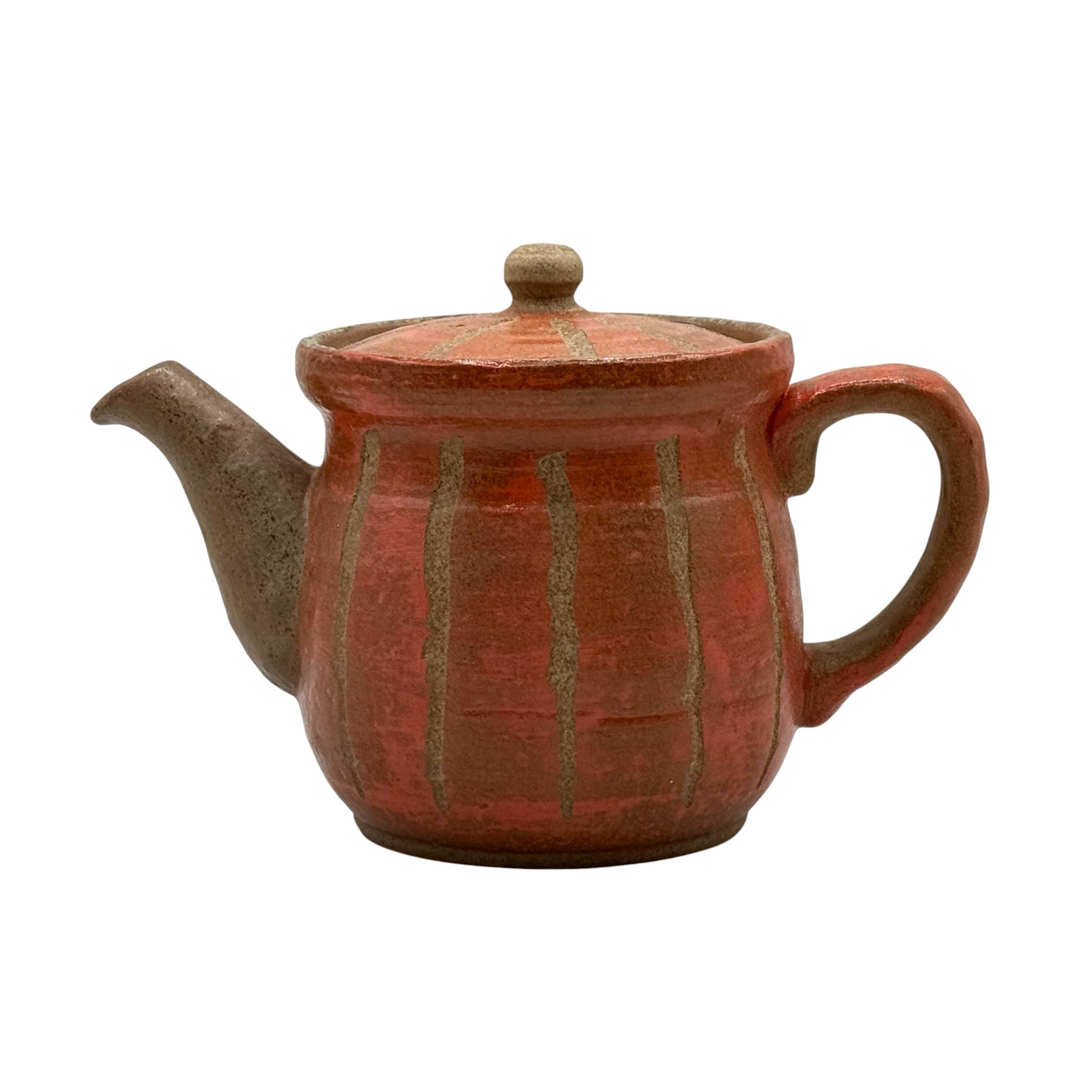 Hori Tokusa Red Mino-yaki Kyusu - Japanese Teapot – Inoue Tea