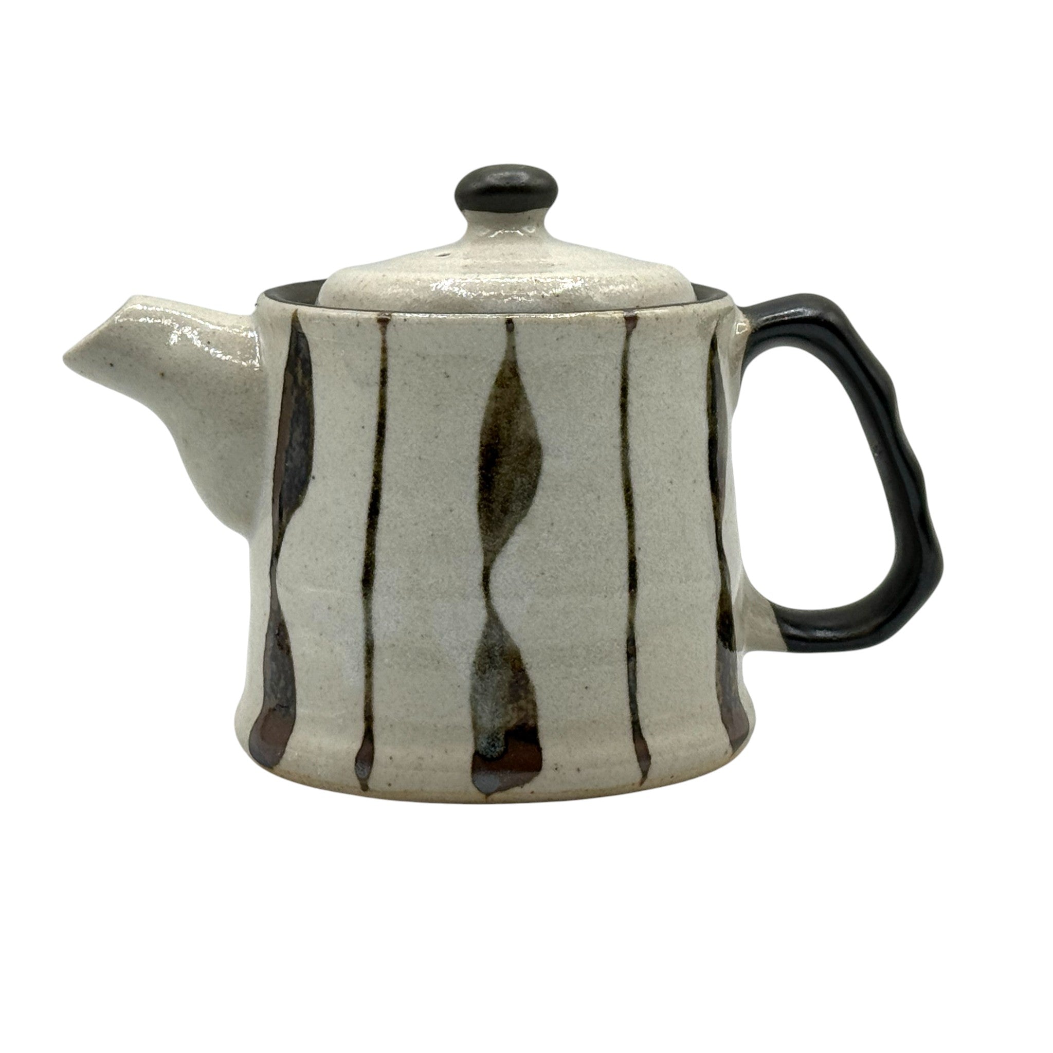 Sabi Jyukusa White Mino-yaki Kyusu - Japanese Teapot