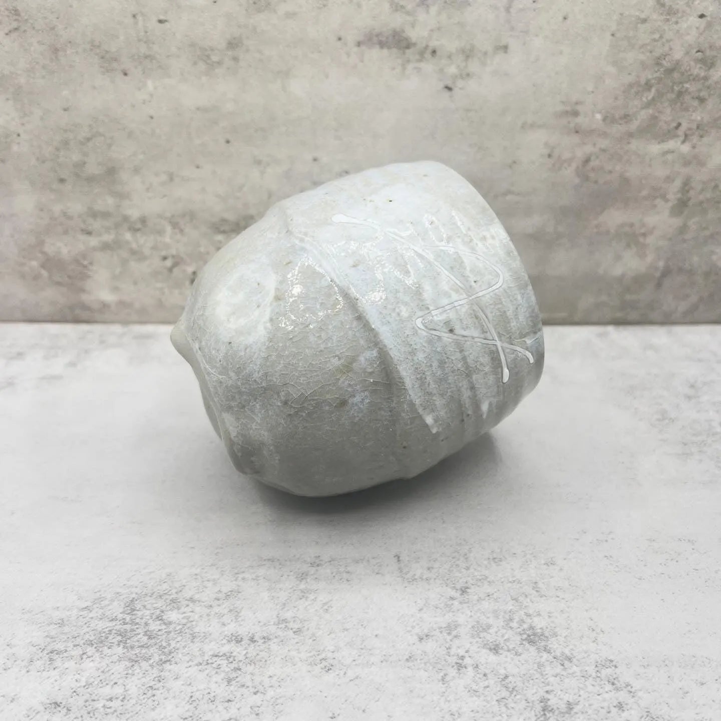 Ishin Mountain Gray Mino-yaki Yunomi - Japanese Teacup