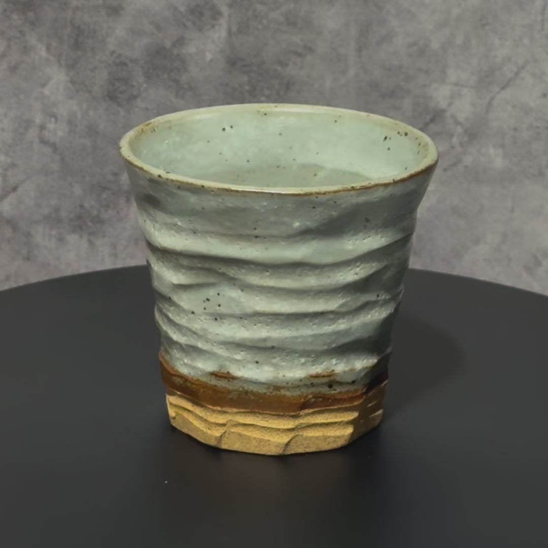 Kohiki Shiro Gray Mino-yaki Yunomi - Japanese Teacup