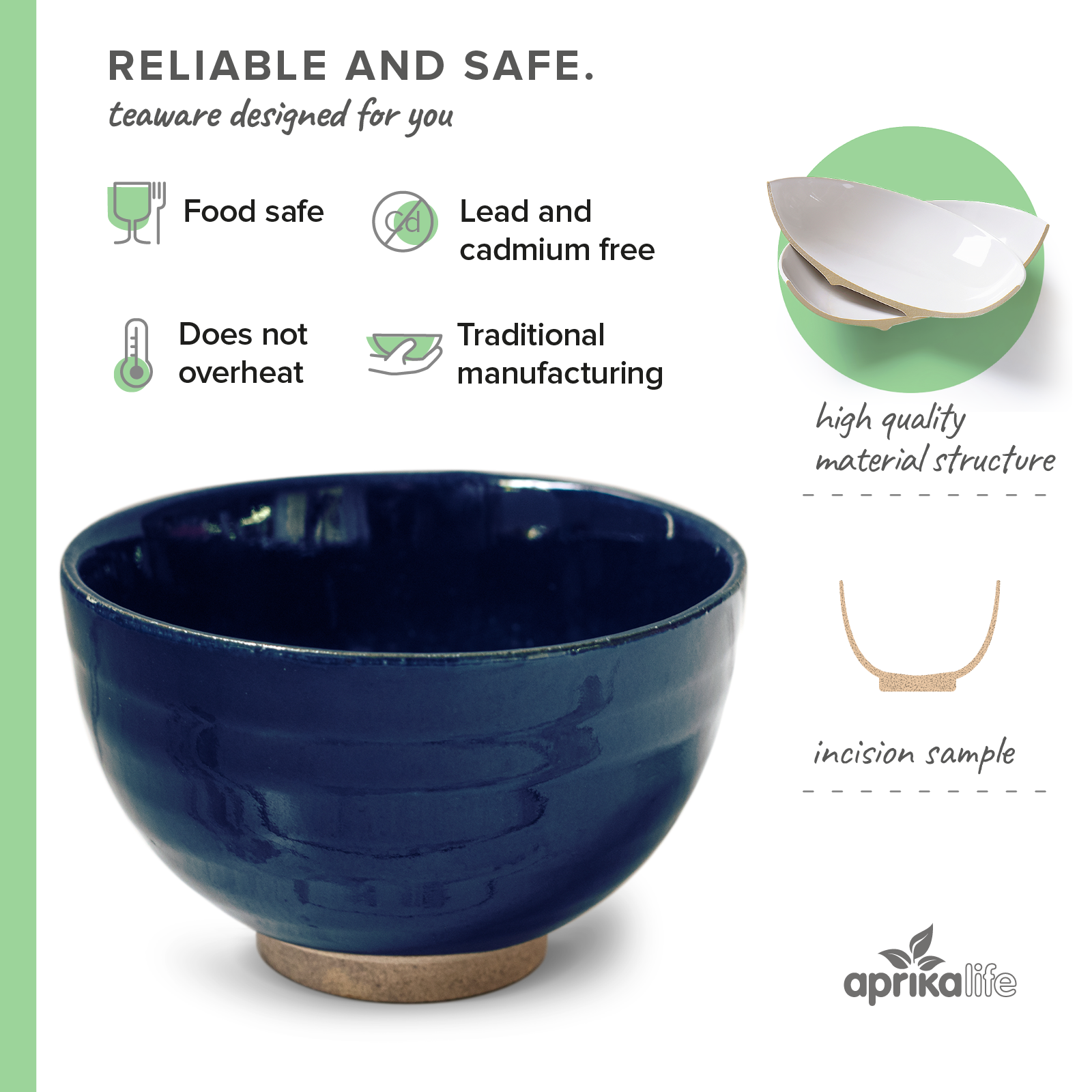 Dark Navy Blue Ceramic Matcha Bowl