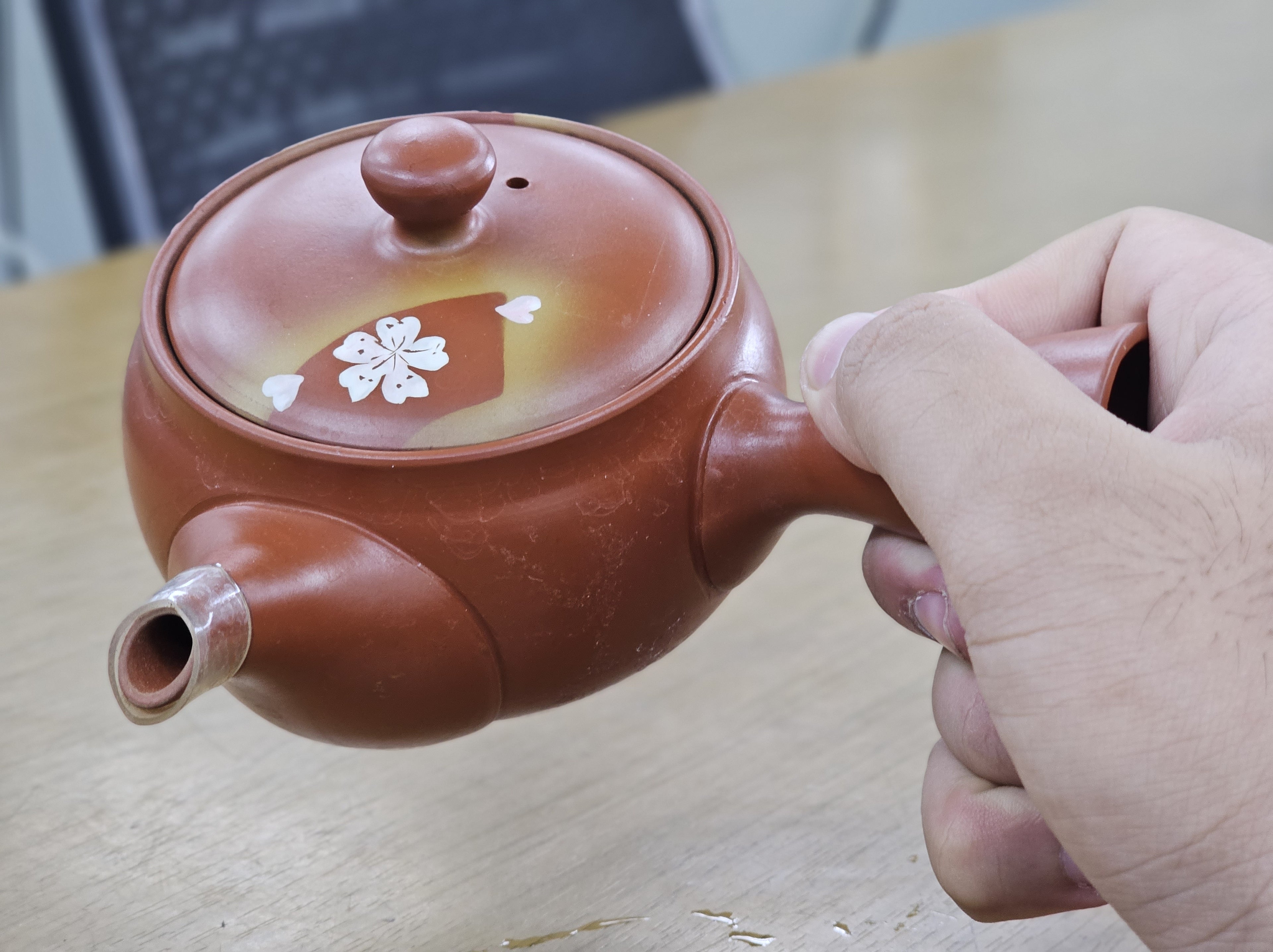 Fusensaku Sakura no Hana Tokoname-yaki Kyusu - Japanese Teapot