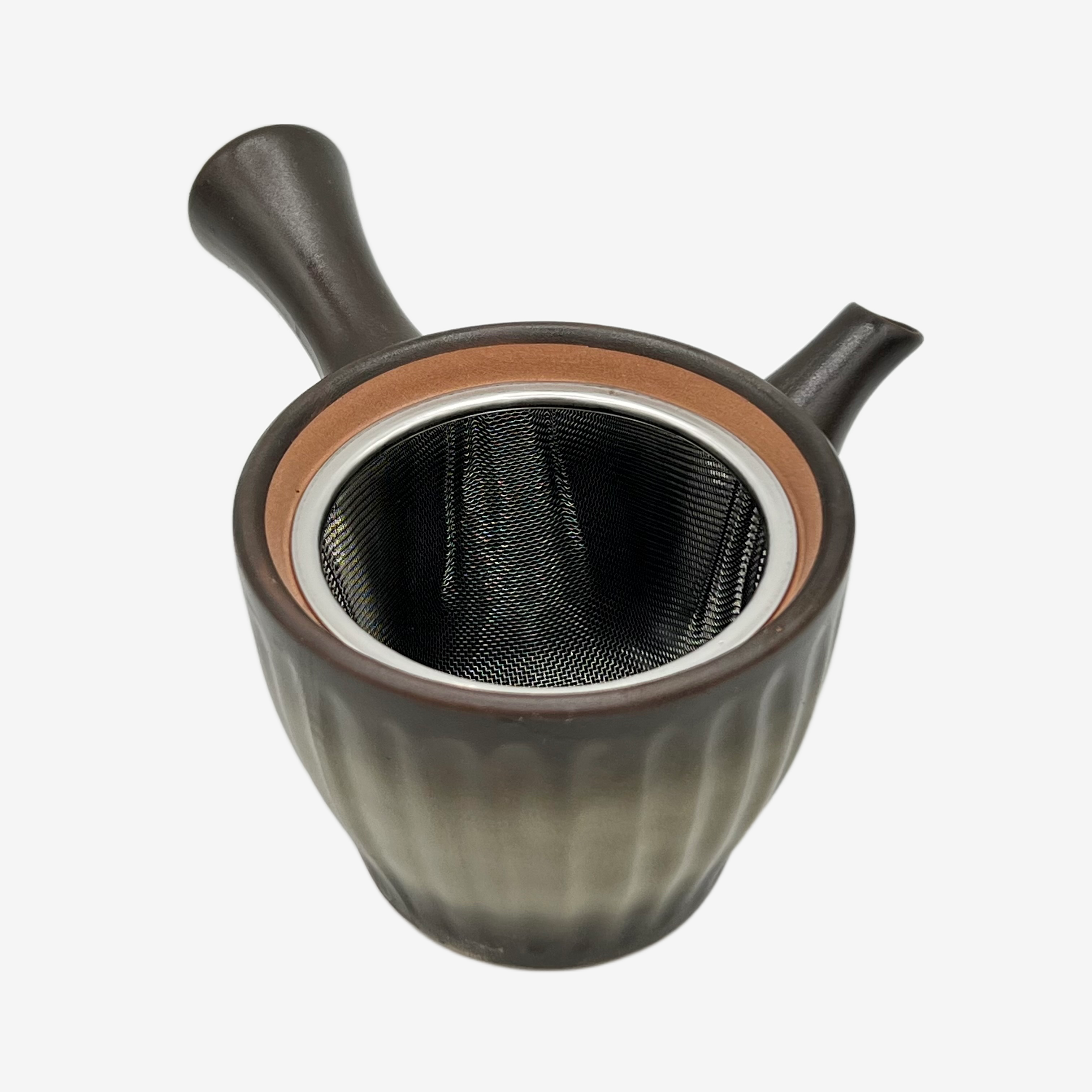 Kinsai Ibushi Brown Kyusu - Japanese Teapot Teaware Inoue Tea