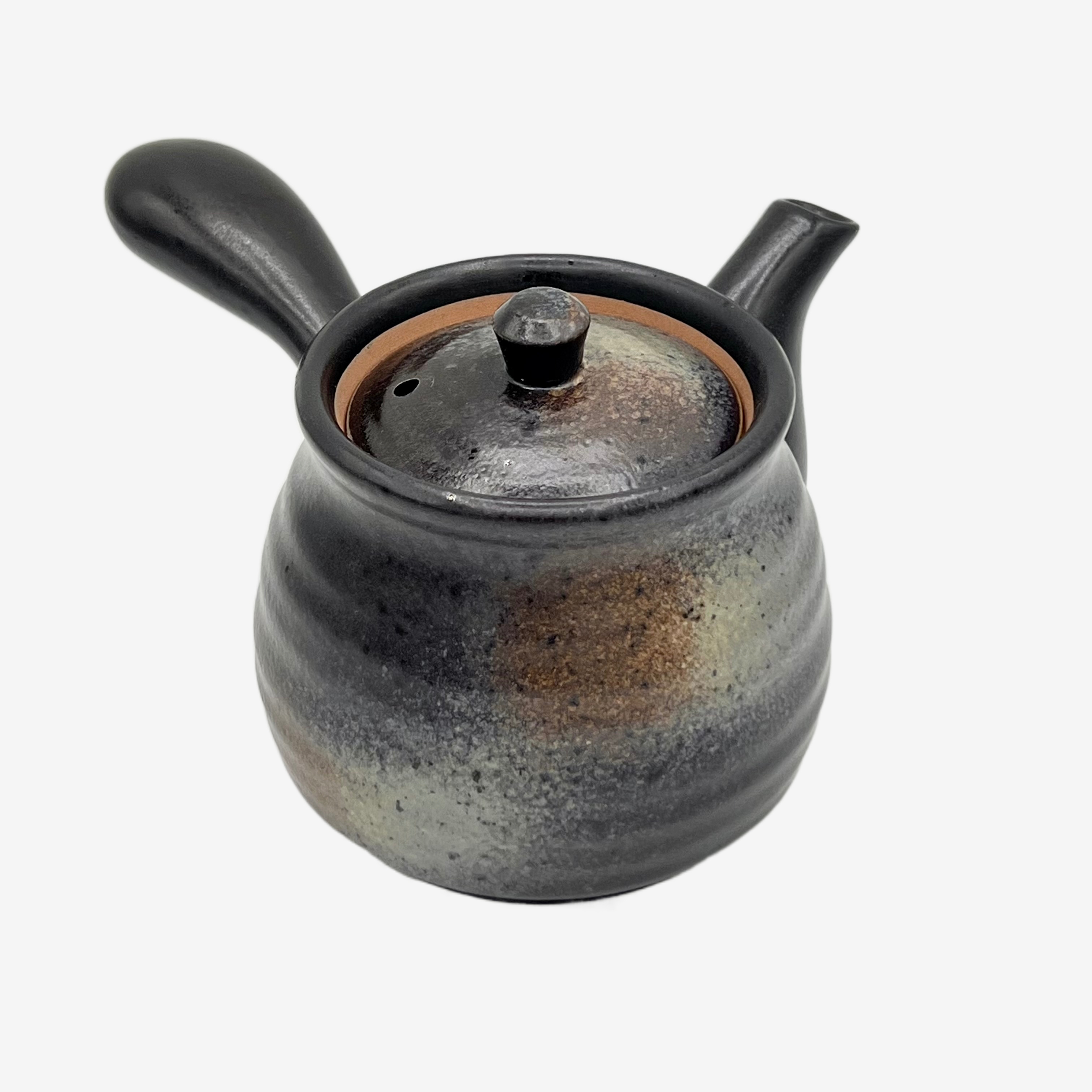 Kuro Bizen Black Kyusu - Japanese Teapot Teaware Inoue Tea
