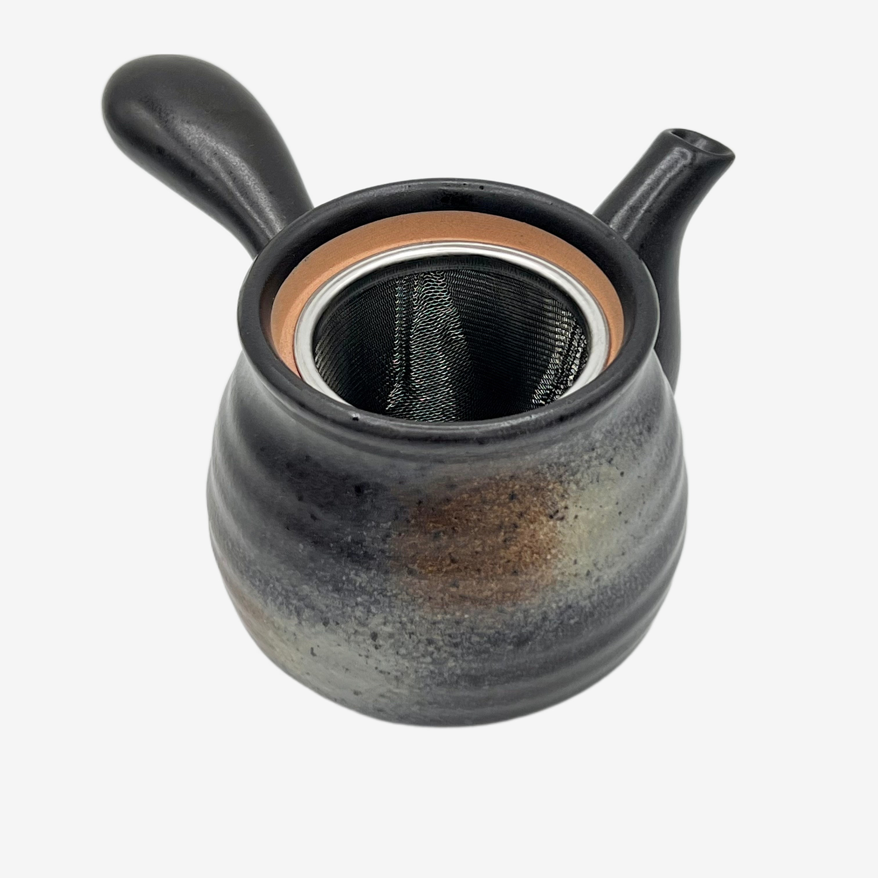 Kuro Bizen Black Kyusu - Japanese Teapot Teaware Inoue Tea