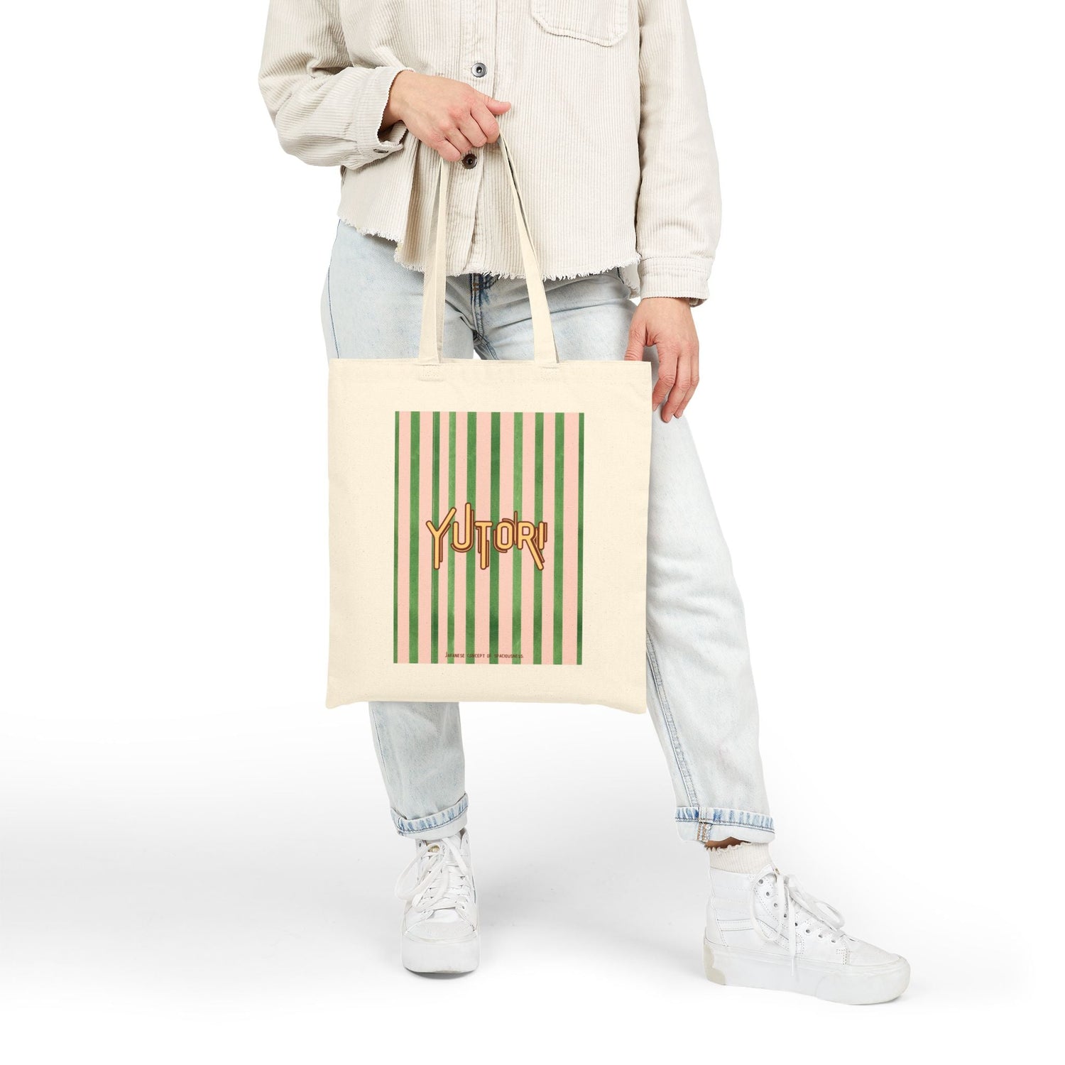 Japanese Philosophy YUTORI Canvas Tote, Zen-inspired