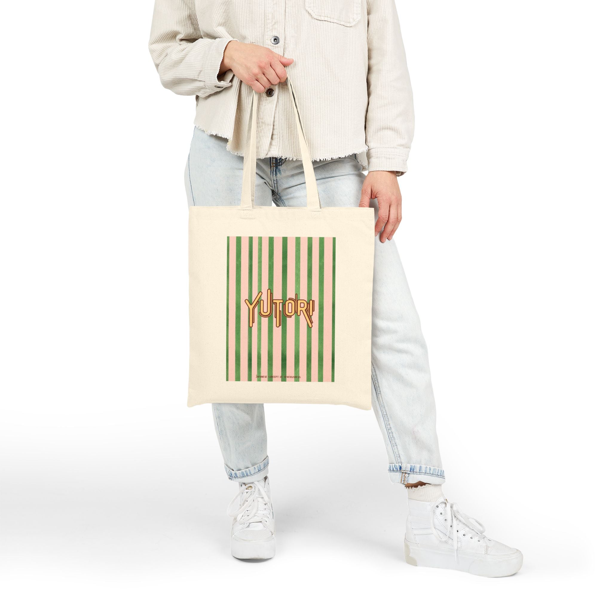 Japanese Philosophy YUTORI Canvas Tote, Zen-inspired