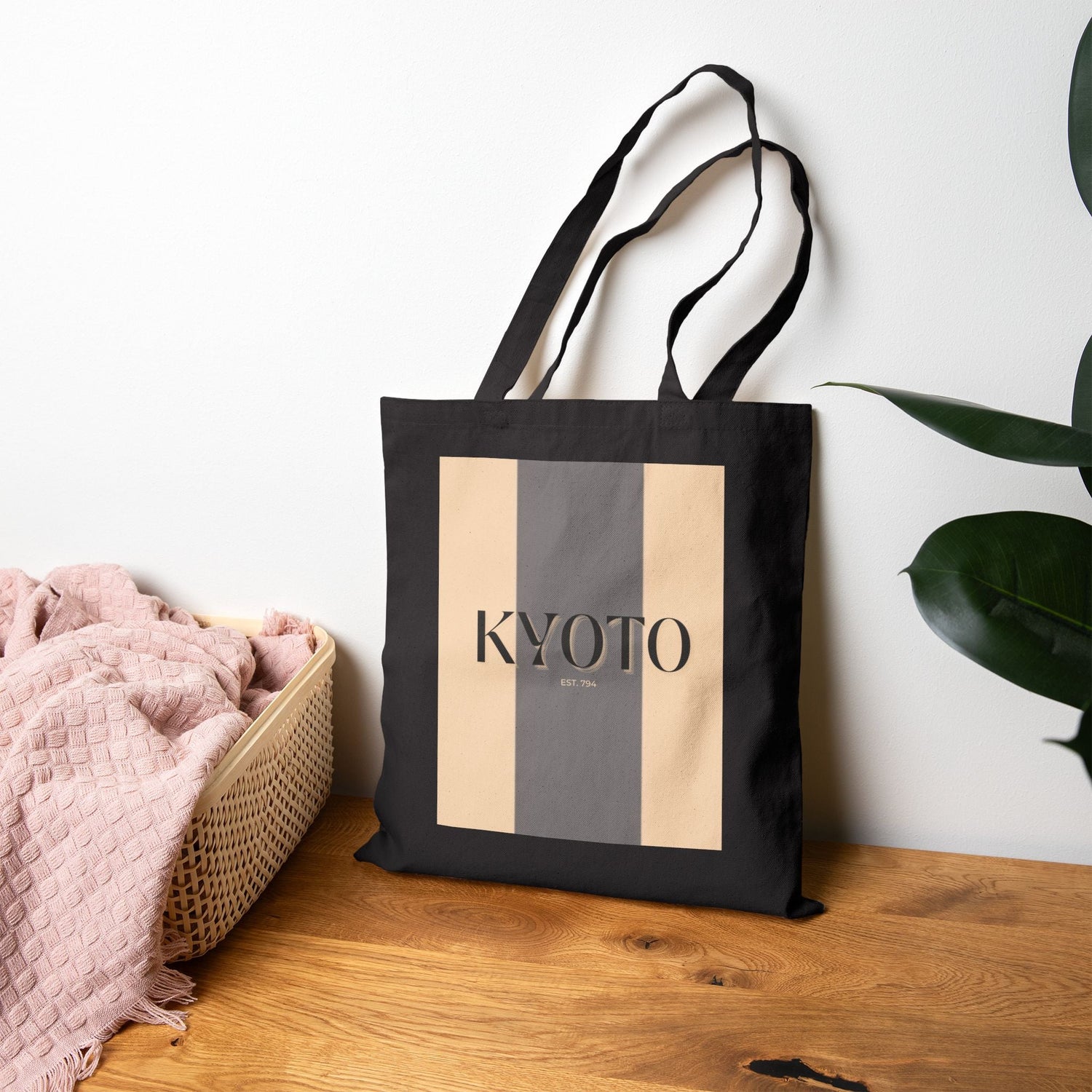 KYOTO Cotton Canvas Tote Bag - Global Nomad Edition