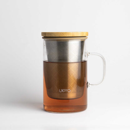 Ukiyo Wood - Glass &amp; Stainless Steel Tea Infuser