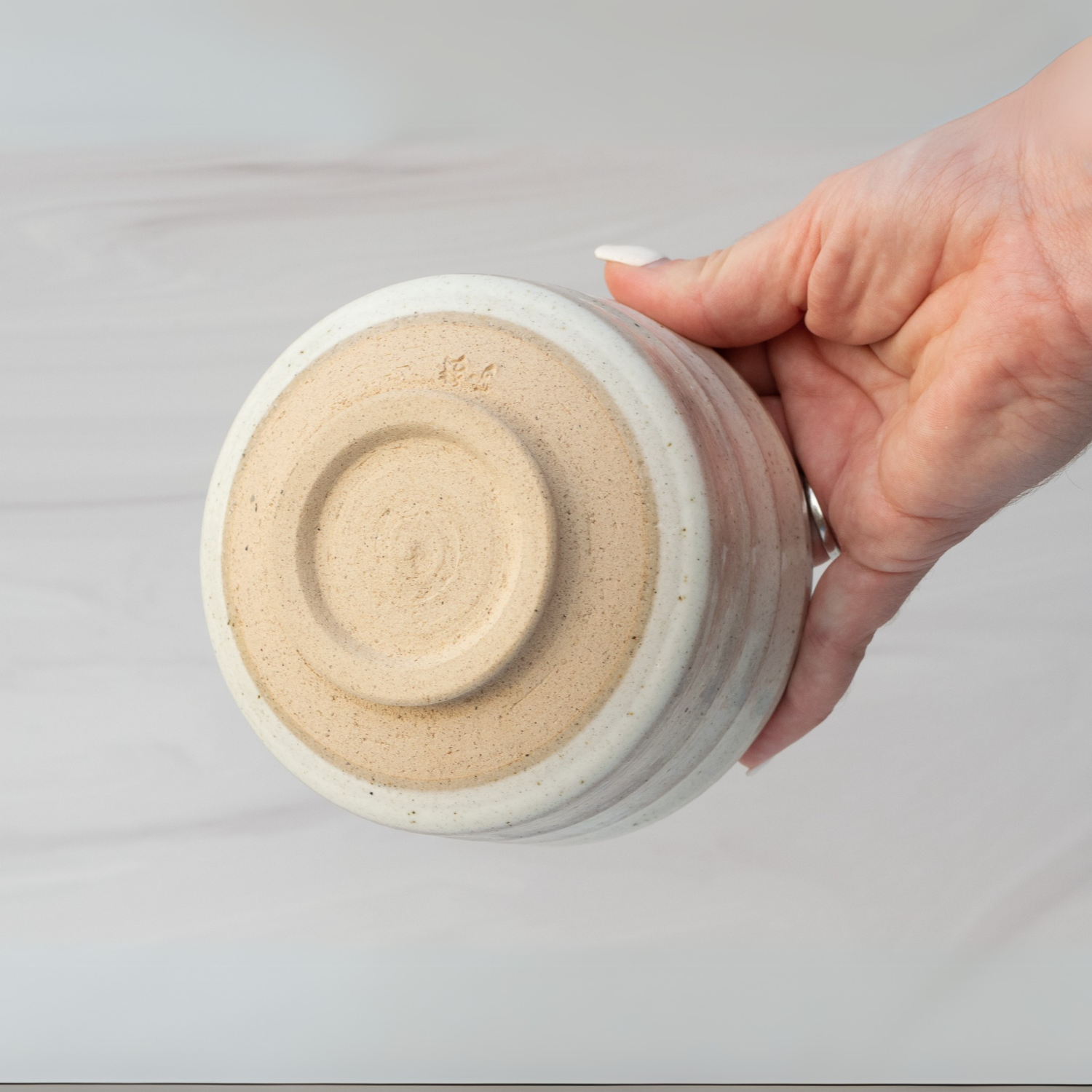 Beige Ceramic Matcha Bowl