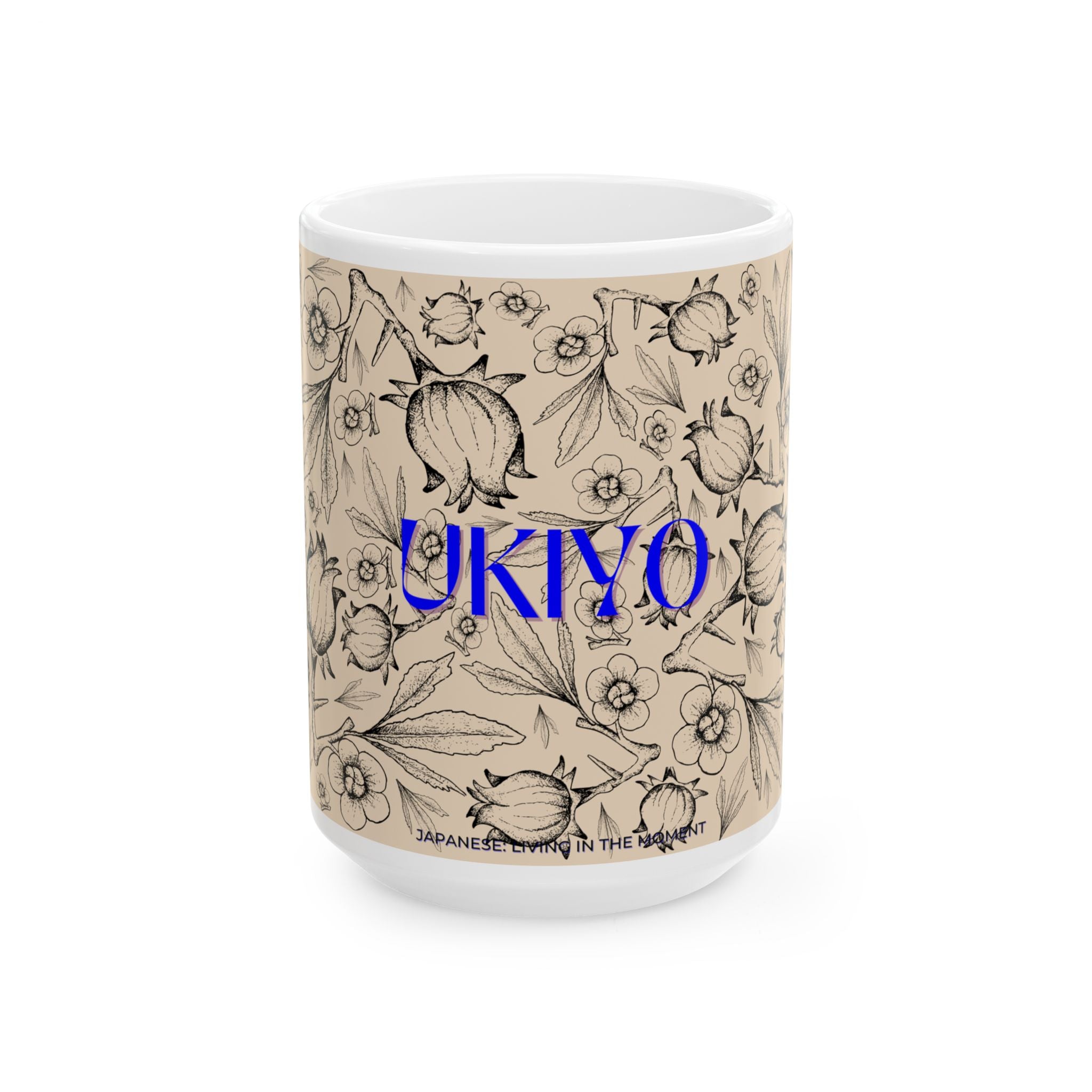 Japanese UKIYO Design Ceramic Mug