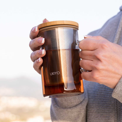 Ukiyo Wood - Glass &amp; Stainless Steel Tea Infuser