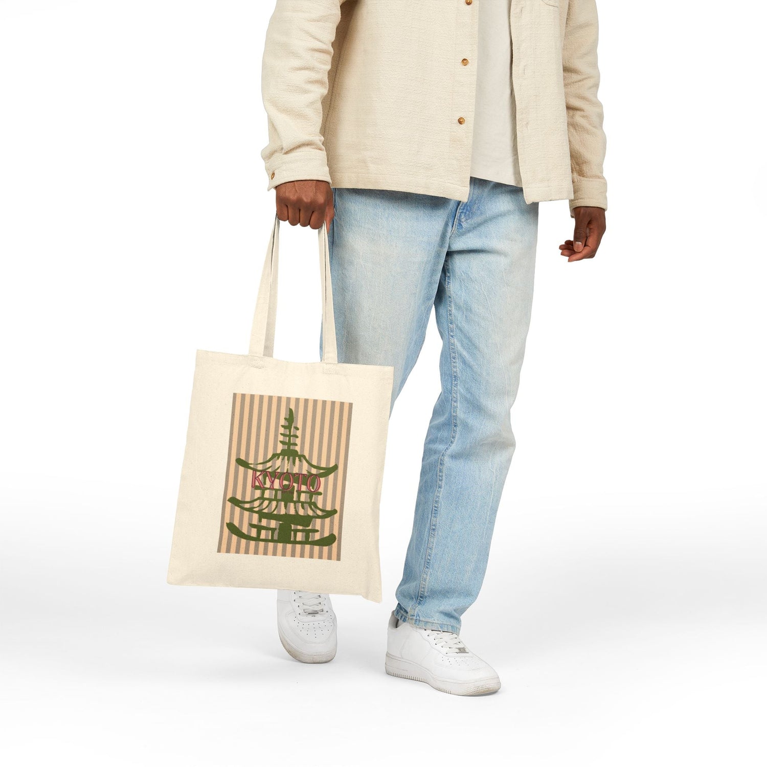 Cotton Canvas Tote, KYOTO Zen - Global Nomad Edition