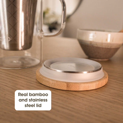 Ukiyo Wood - Glass &amp; Stainless Steel Tea Infuser