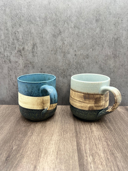 Sephia Dark Blue Mino-yaki Mug - Japanese Tea Mug