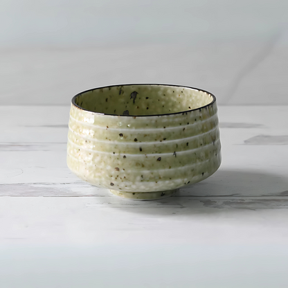 Kaneni White Ceramic Matcha Bowl