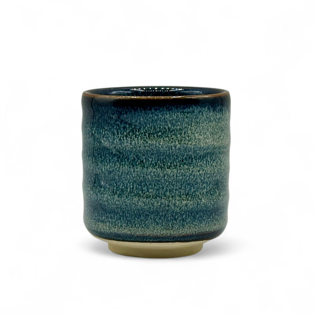 Namako Coral Blue Mino-yaki Yunomi - Japanese Teacup