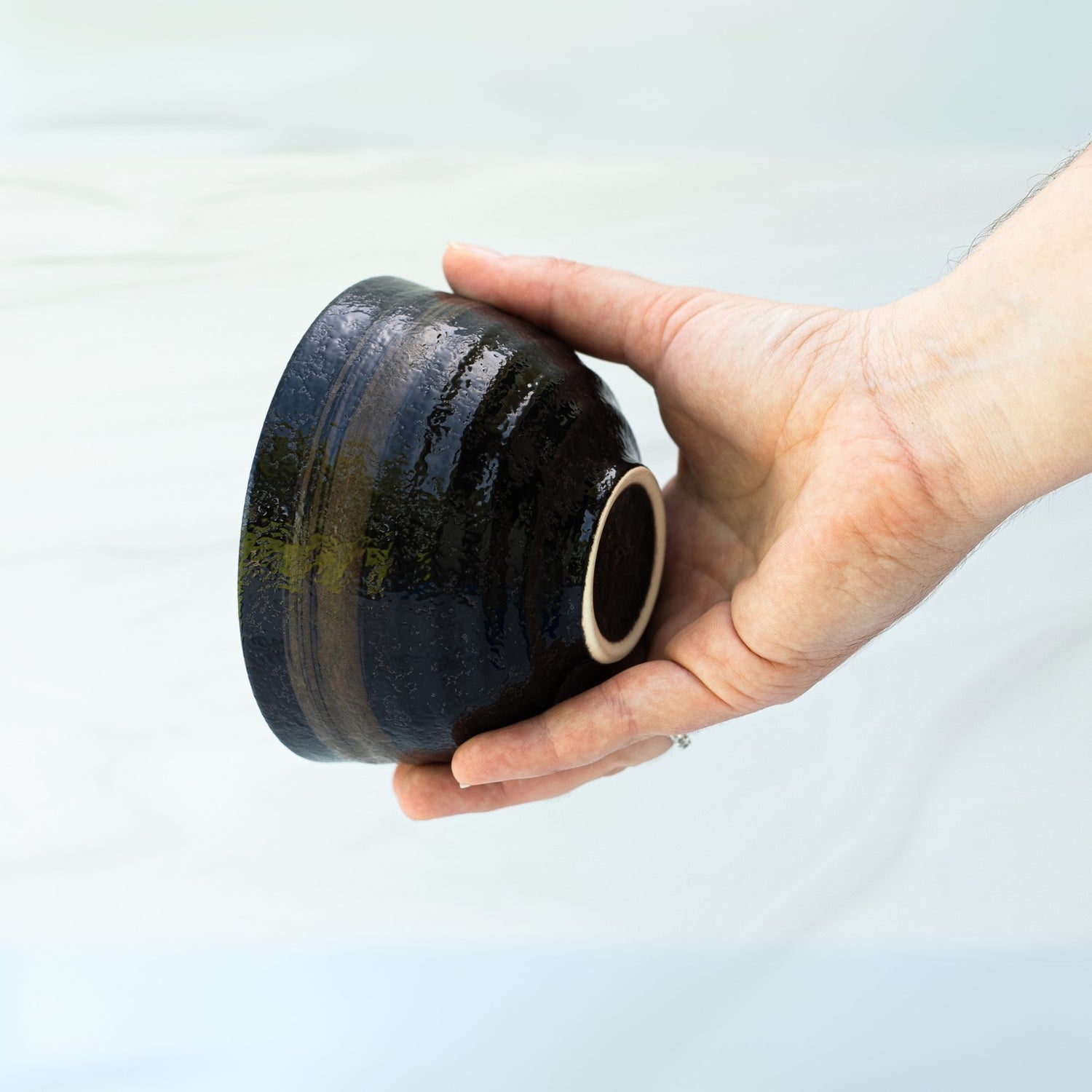 Dark Brown Glaze Ceramic Matcha Bowl