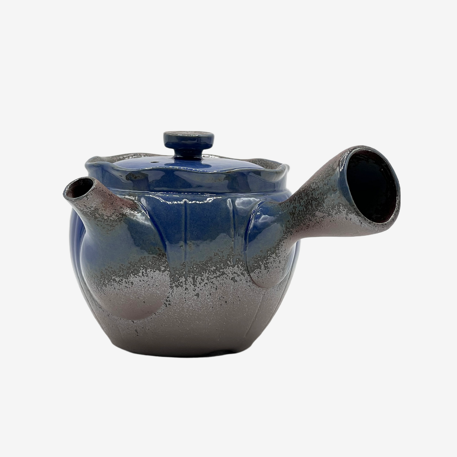 Maruyoshi Toki Blue Bankyo-yaki Kyusu - Japanese Teapot