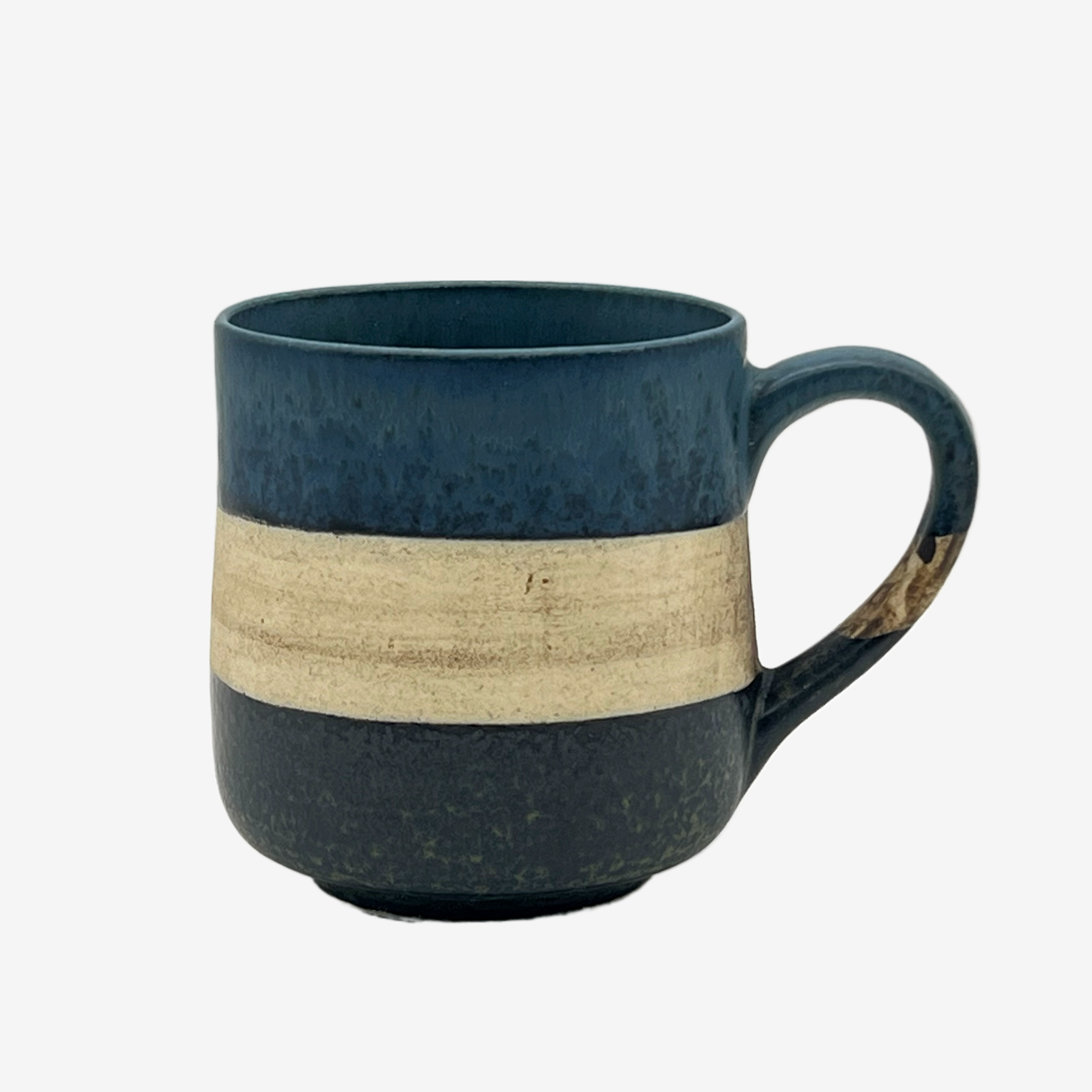 Sephia Dark Blue Mino-yaki Mug - Japanese Tea Mug