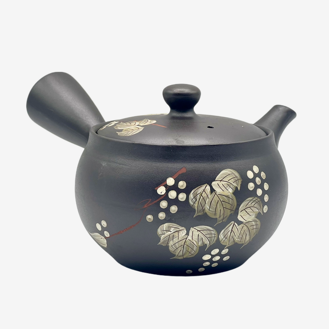 Fusensaku Maruyama Konoha Black Kyusu - Japanese Teapot