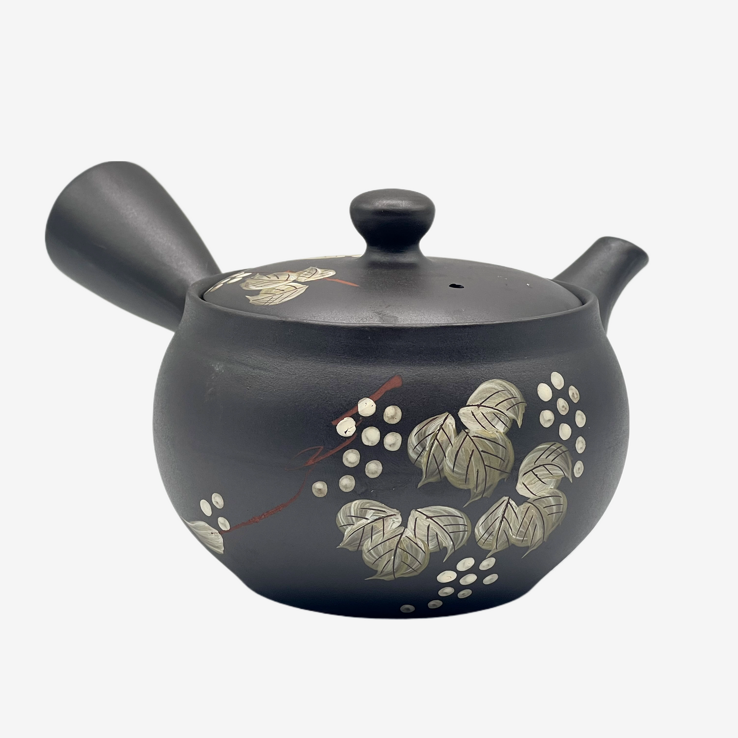 Fusensaku Maruyama Konoha Black Kyusu - Japanese Teapot