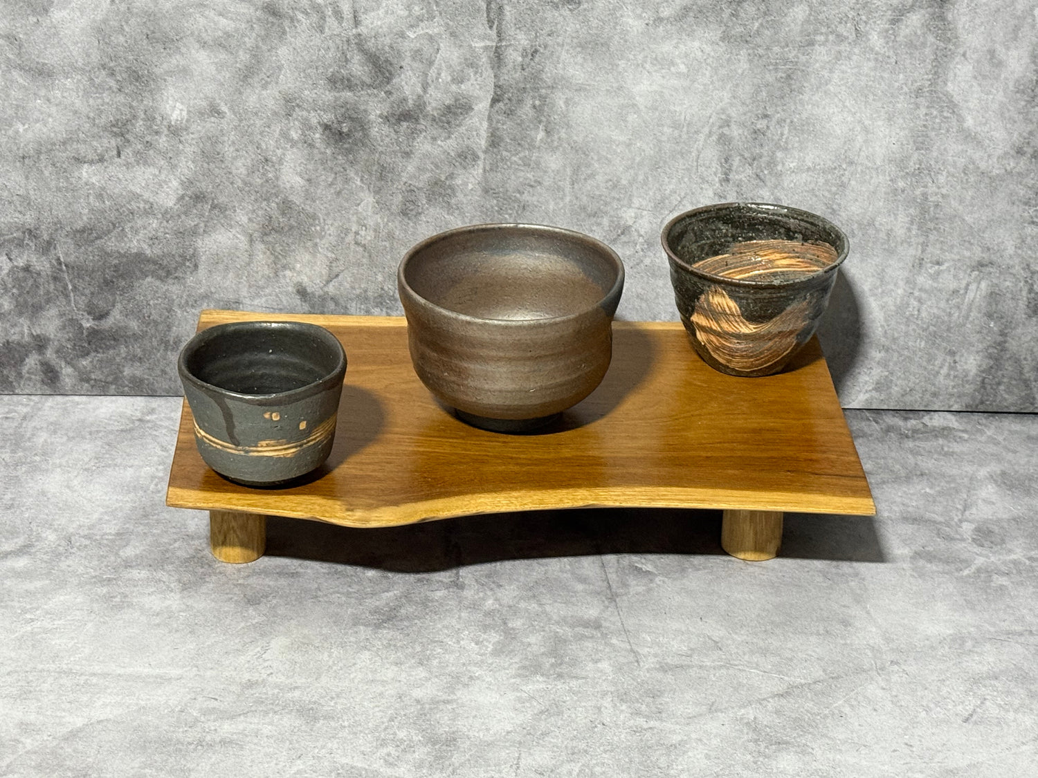 Izayoi Brown Shigaraki-yaki Yunomi - Japanese Teacup