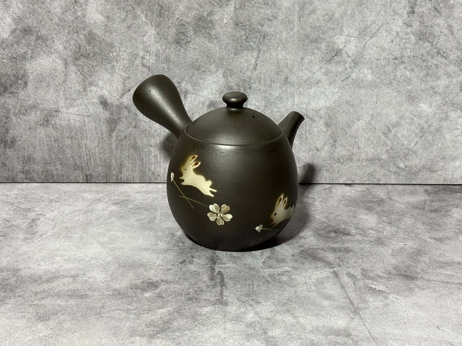 Fusensaku Kuro Usagi Black Tokoname-yaki Kyusu - Japanese Teapot
