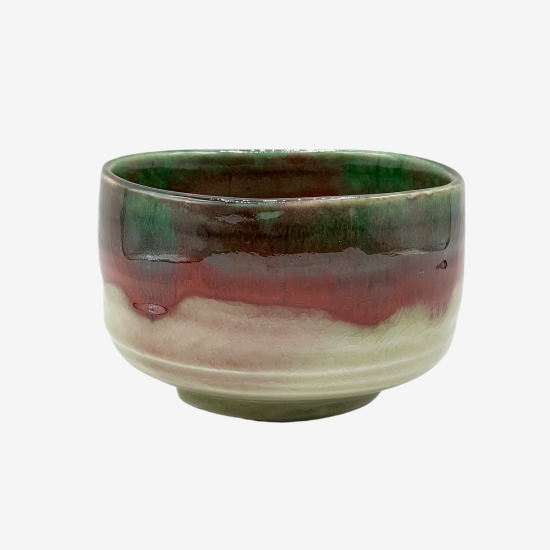 Toho Shinsa Celadon Green Mino-yaki Chawan - Japanese Matcha Bowl