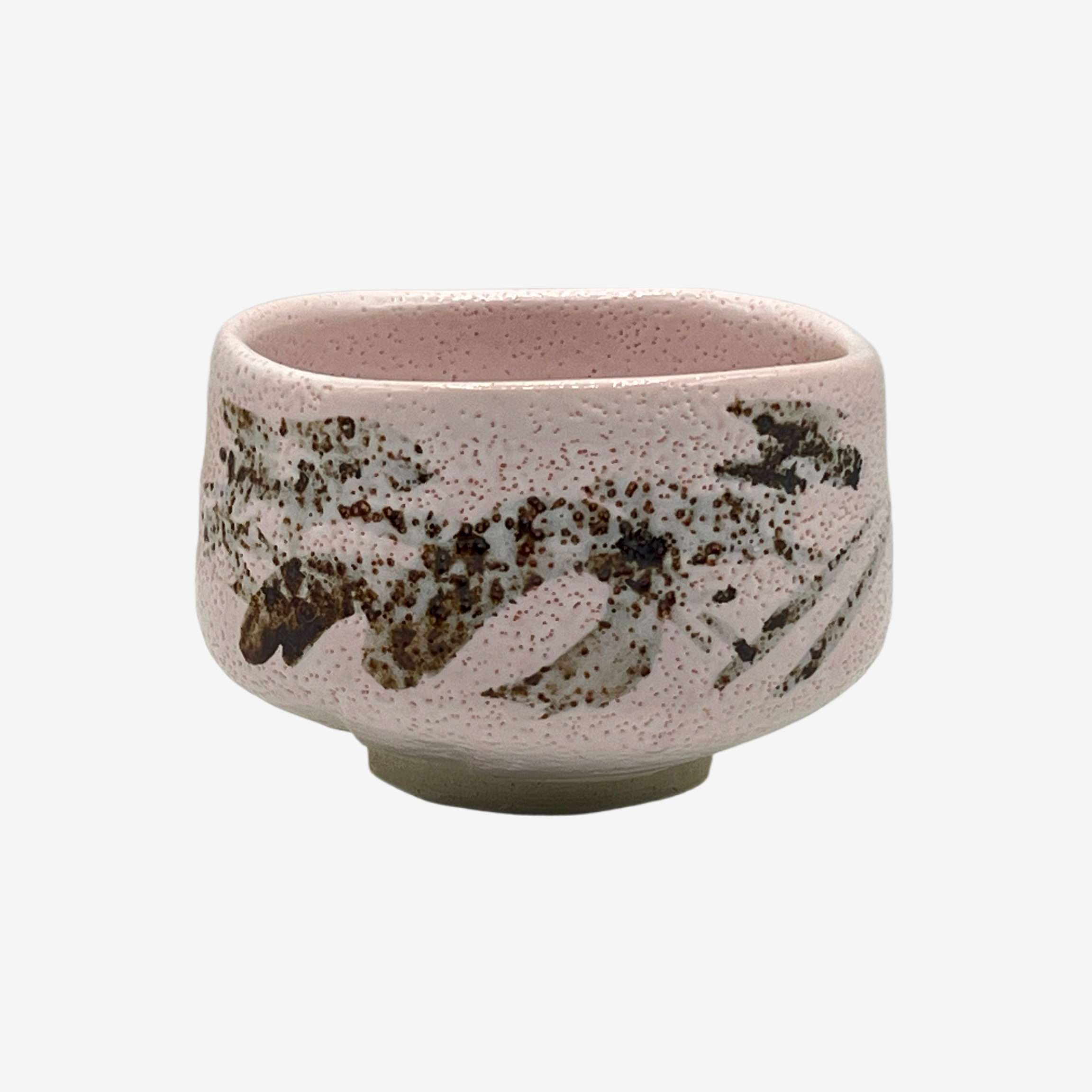 Sakura Kazako Pink Chawan w. Custom Wooden Box - Japanese Matcha Bowl