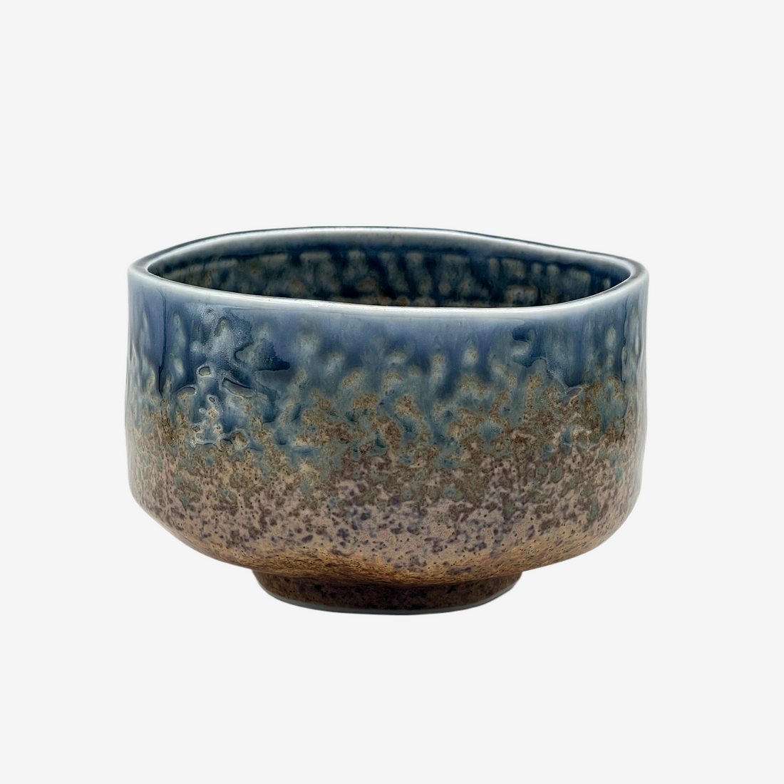 Sunaji Ainagashi Brown Mino-yaki Chawan - Japanese Matcha Bowl