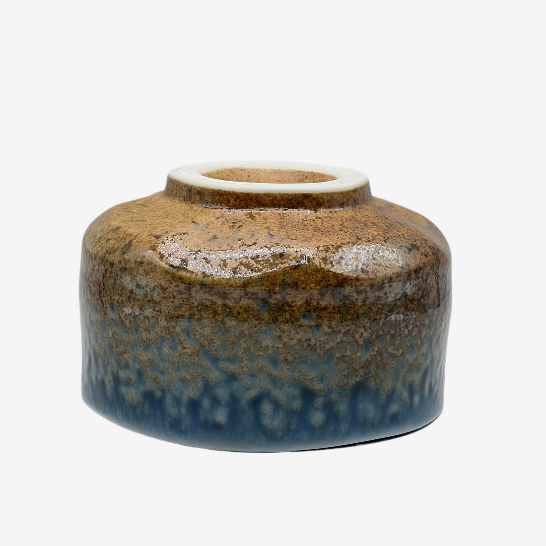 Sunaji Ainagashi Brown Mino-yaki Chawan - Japanese Matcha Bowl