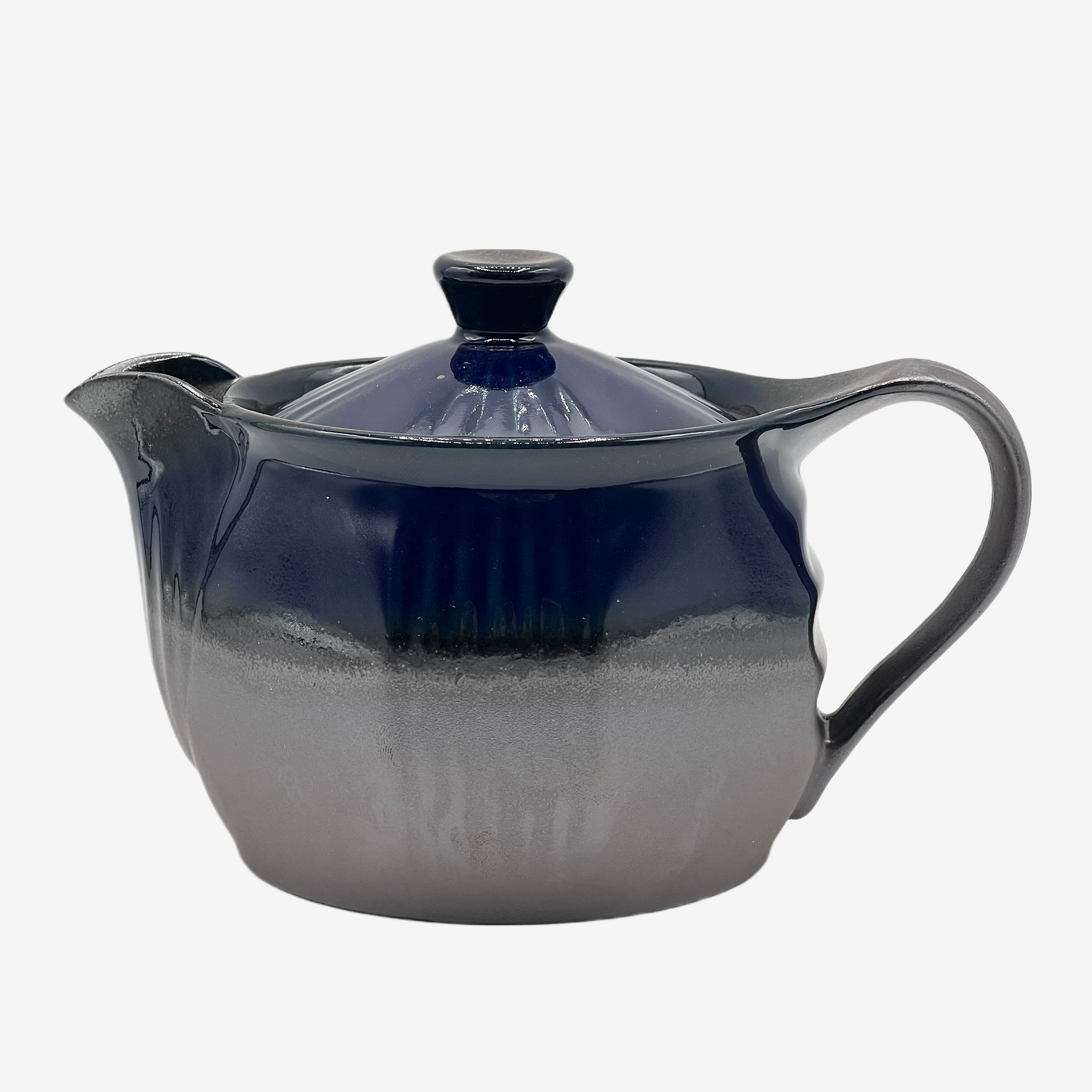 Ruri Blue Banko-yaki Kyusu - Japanese Teapot