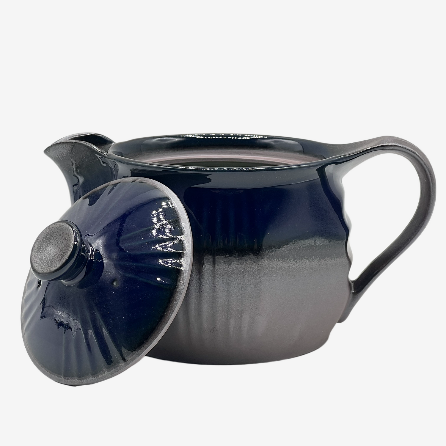 Ruri Blue Banko-yaki Kyusu - Japanese Teapot