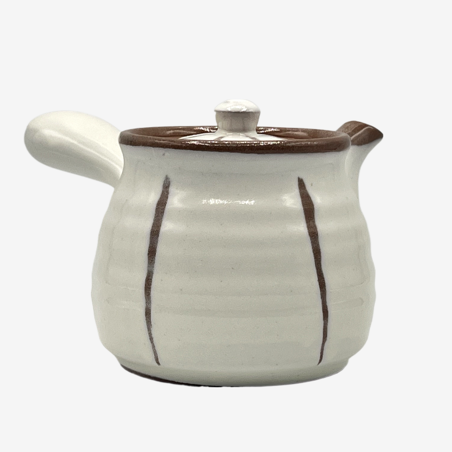 Kyojuso Rokubei White Kyusu - Japanese Teapot