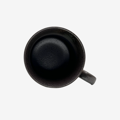 Kinkazume Black Kutani-yaki Mug- Japanese Tea Mug