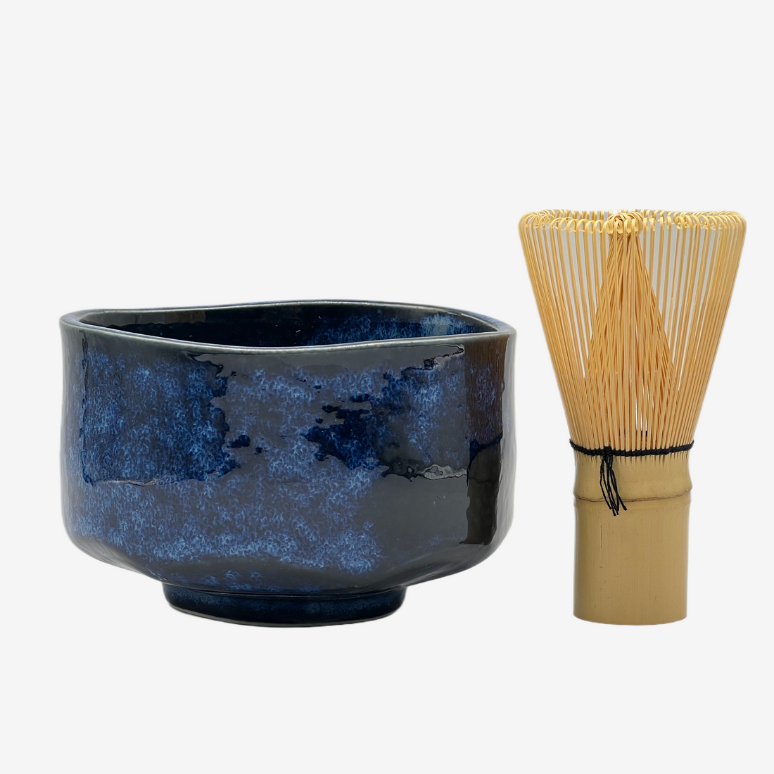 Ginga Blue Mino-yaki Chawan Set - Japanese Matcha Bowl