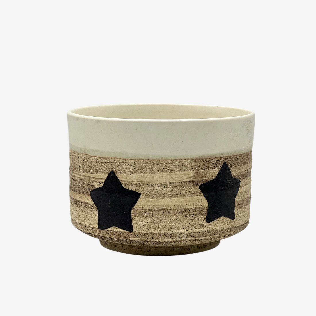 Hoshi Star White Mino-yaki Chawan - Japanese Matcha Bowl