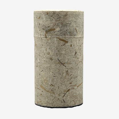 Ishi Stone Gray Washi Paper Wrapped Tea Canister (L) - Japanese Chazutsu