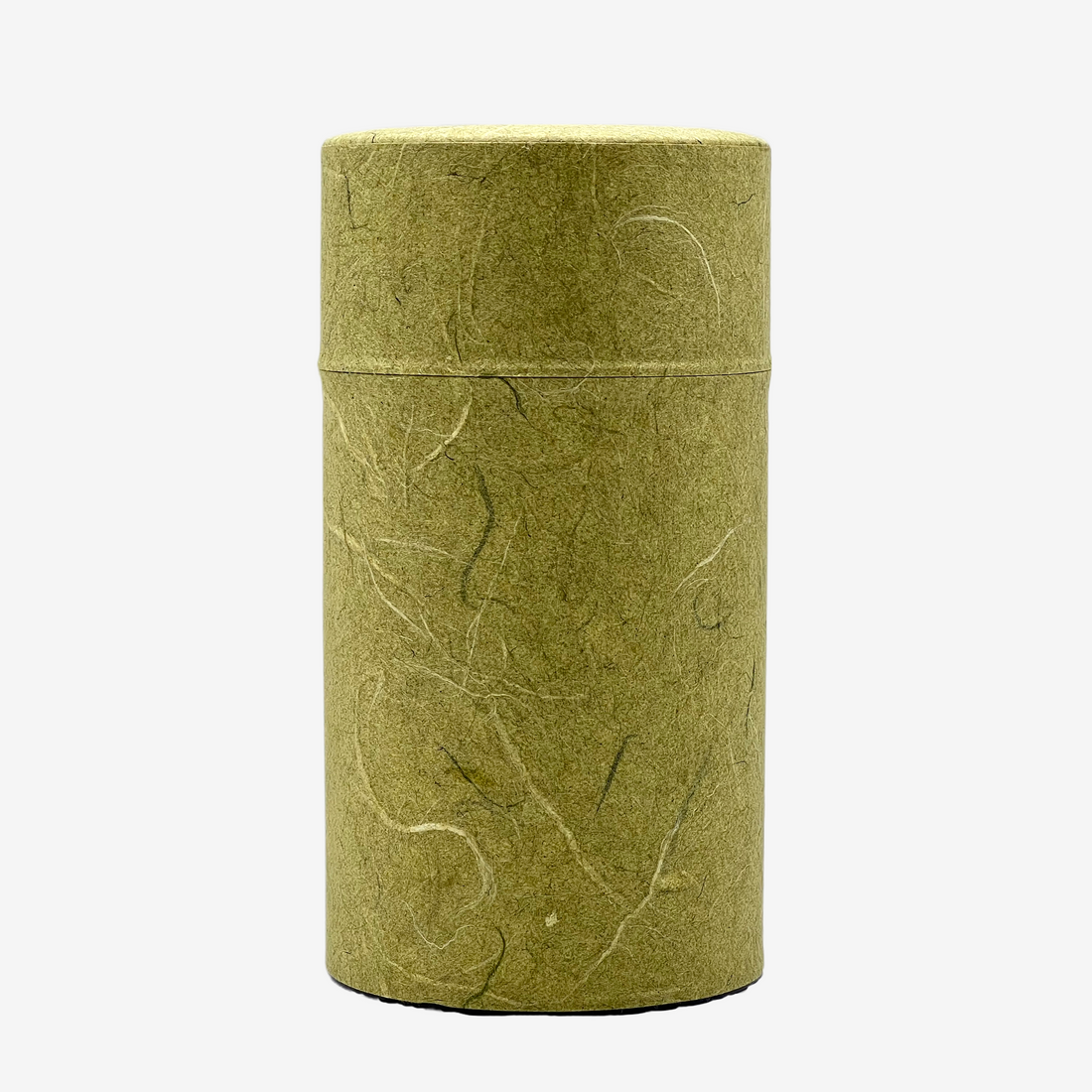 Mori Green Washi Paper Wrapped Tea Canister (L) - Japanese Chazutsu