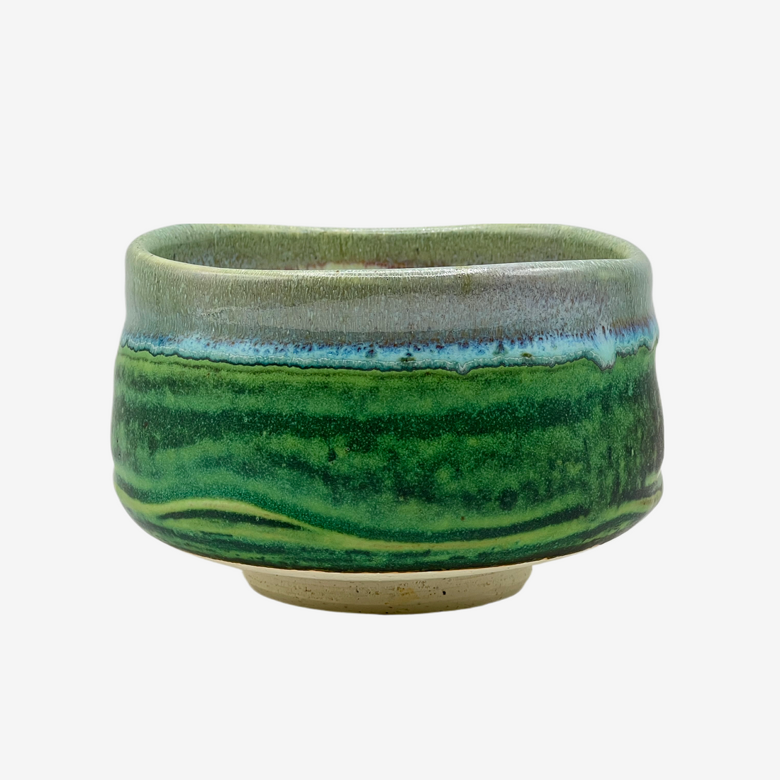 Gogatsu Green Mino-yaki Chawan - Japanese Matcha Bowl