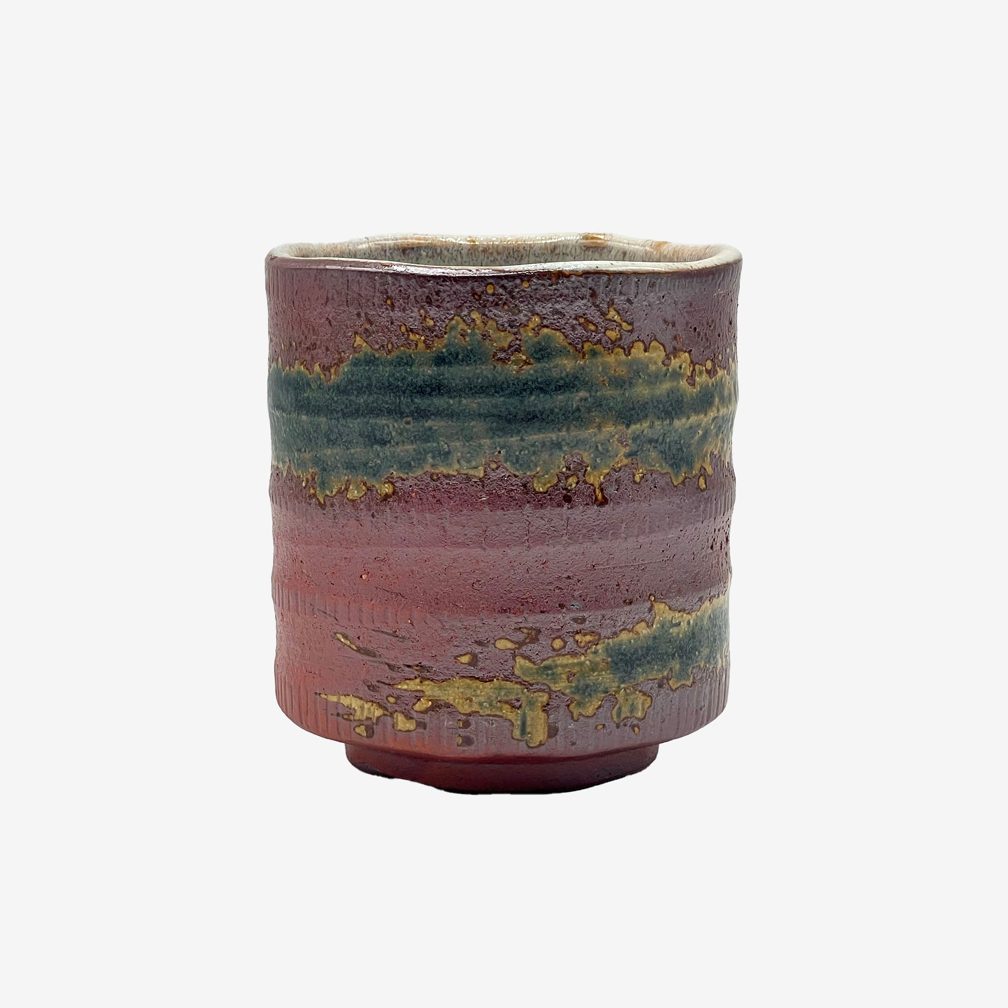 Kiba Brown Mino-yaki Yunomi - Japanese Teacup