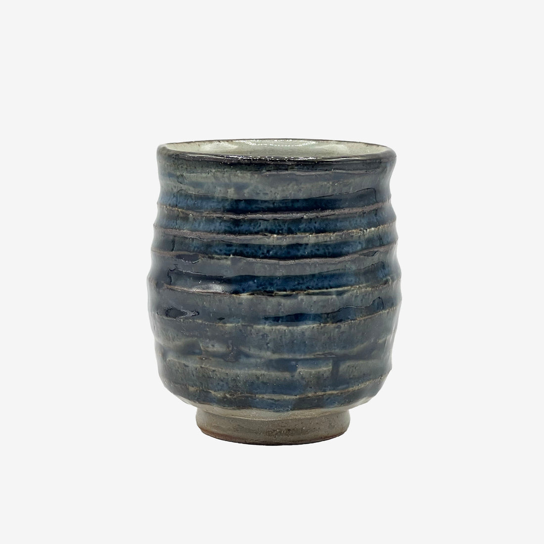 Yohen Moss Blue Mino-yaki Yunomi - Japanese Teacup