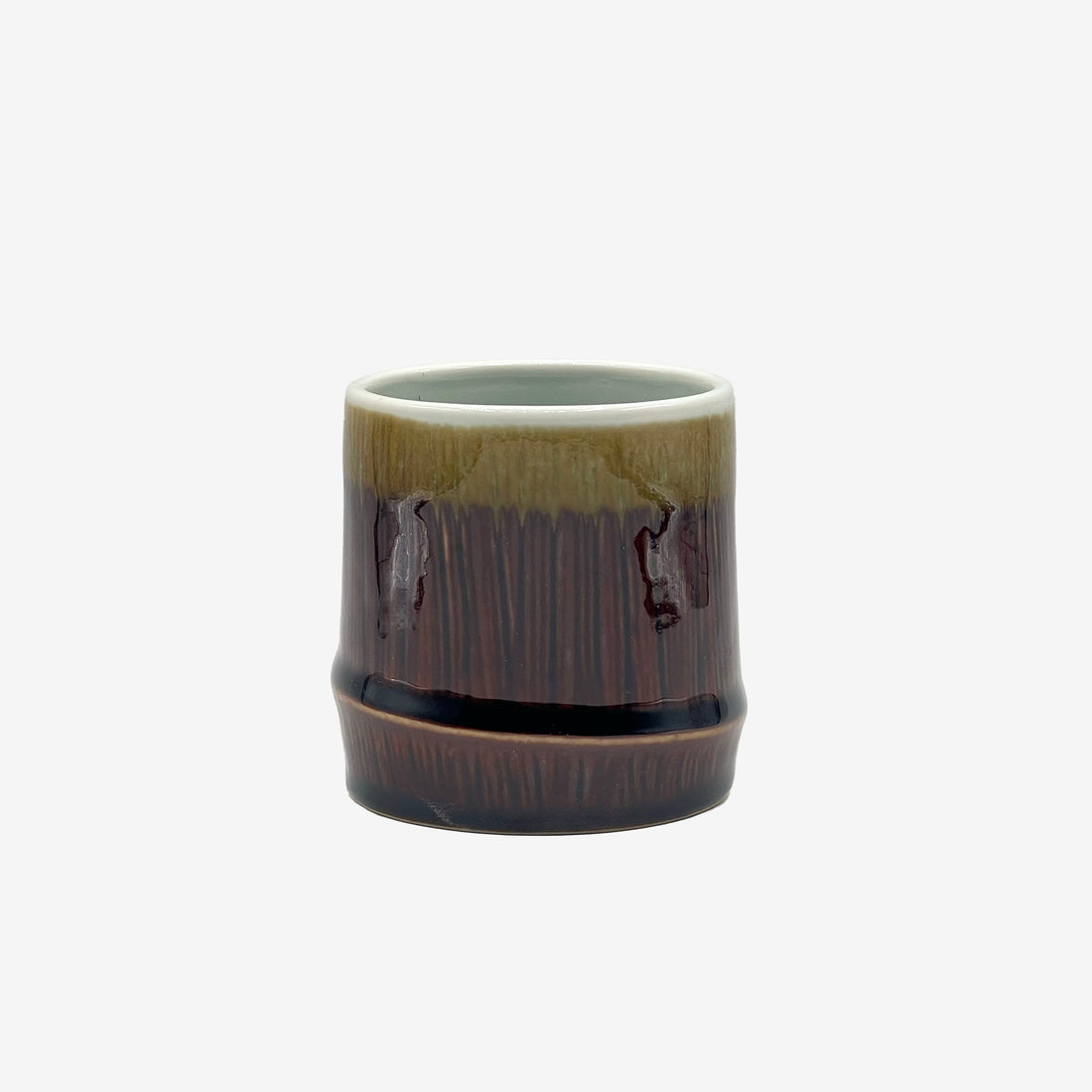 Tenmoku Brown Mino-yaki Yunomi - Japanese Teacup